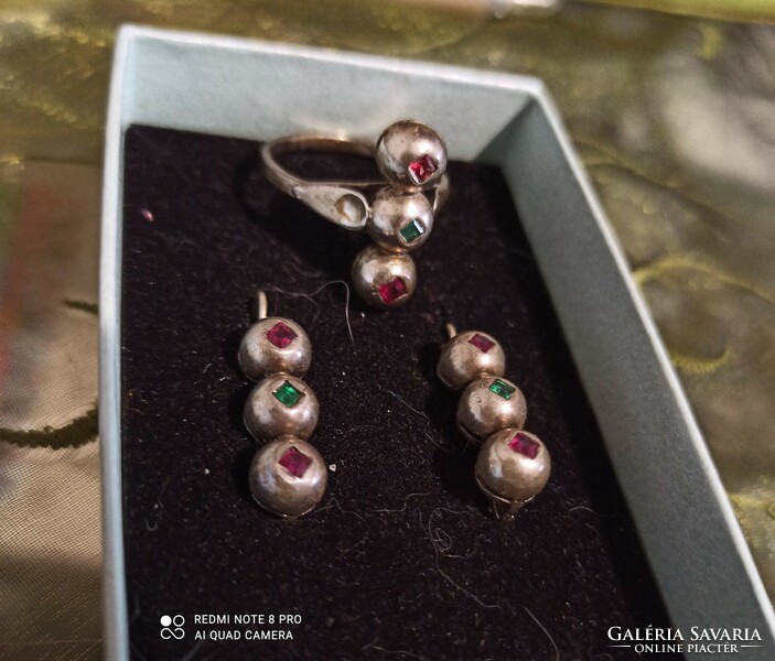 Gyönyörű antik ezüst szett