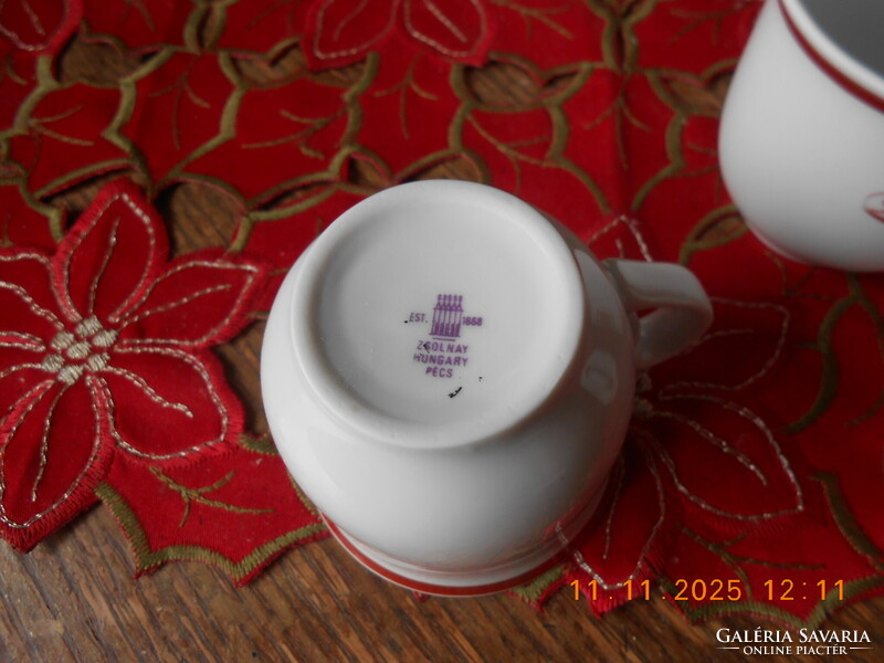 Zsolnay kávés csésze Tramini felirattal