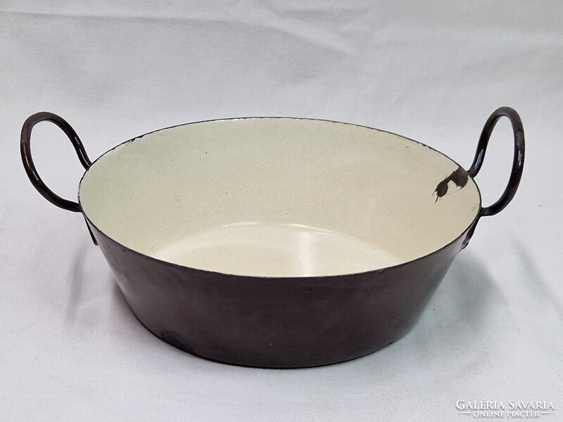 Régi jelzett Bonyhád kis lábas szép tiszta megkímélt állapotban 5 cm. magas 16,5 cm. átmérőjű