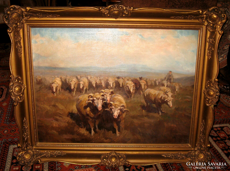 KURIÓZUM ! A BADACSONY LÁBÁNÁL EREDETISÉG IGAZOLÁSSAL CSODÁS VISKI JÁNOS /1891-/ FESTMÉNY