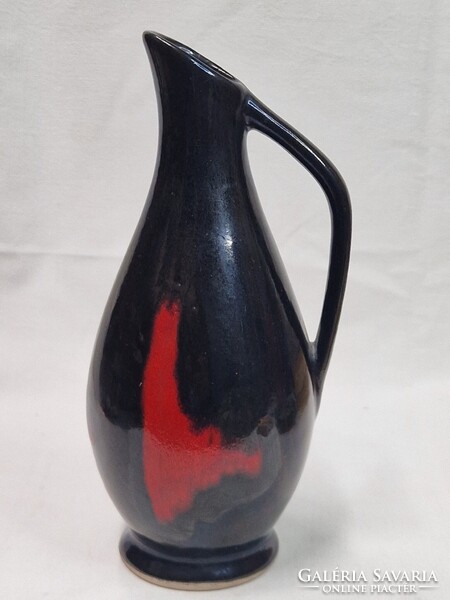 Dekoratív iparművész mázas kerámia kiöntő hibátlan állapotban 21 cm. magas