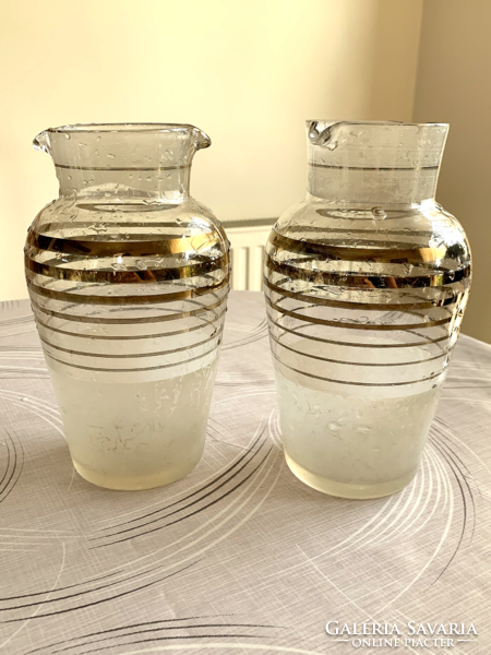 2 db Retró váza aranyozott