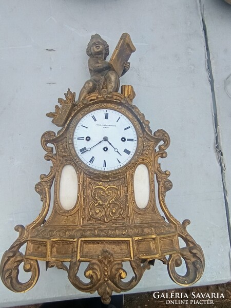 Wilh. Krügermeier's Viennese quarter-clock table clock. 19th century.