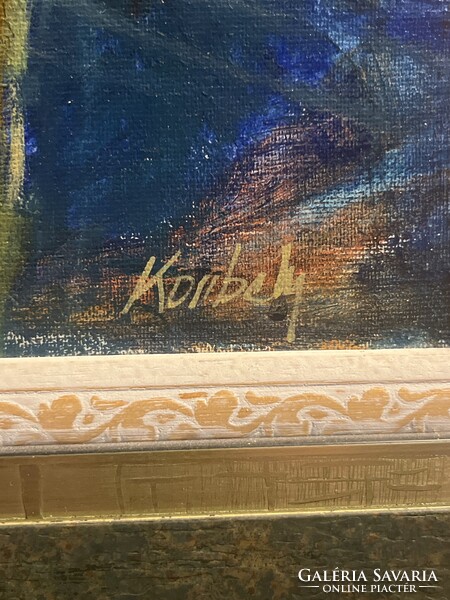 Korbely István Etüd olaj vászon