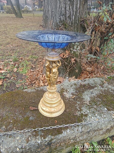 Antique fire-gilded bronze Empire centerpiece. 1860s.