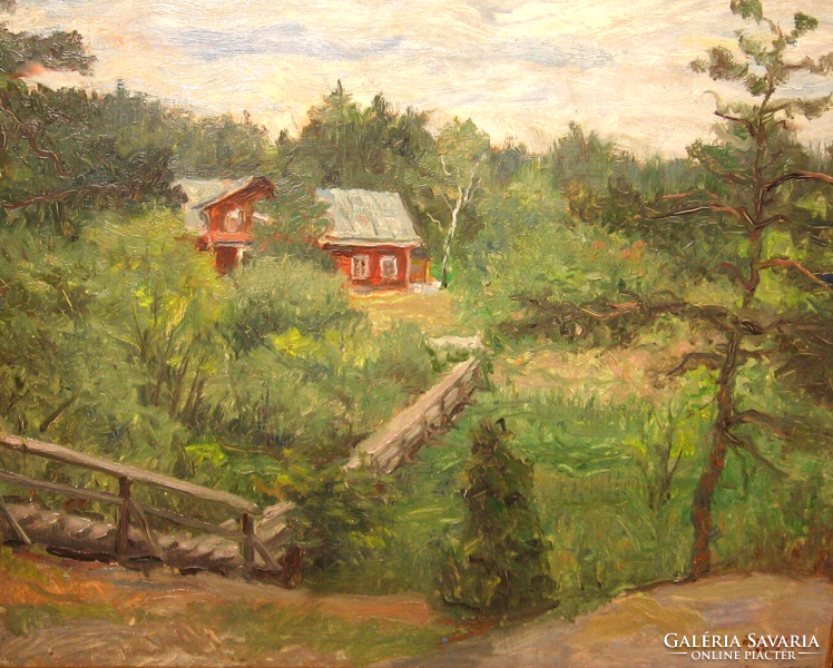 GARANTÁLTAN EREDETI CSODÁS  ÁLDOR JÁNOS LÁSZLÓ /1895-1945/ : ERDEI LAK 1933