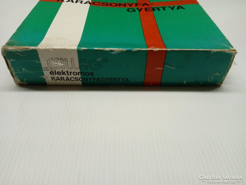 Régi, retró karácsonyfa égősor, izzósor  20 darabos,   --9--