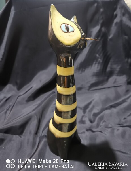 Austria kerámia art deco cica macska 30cm