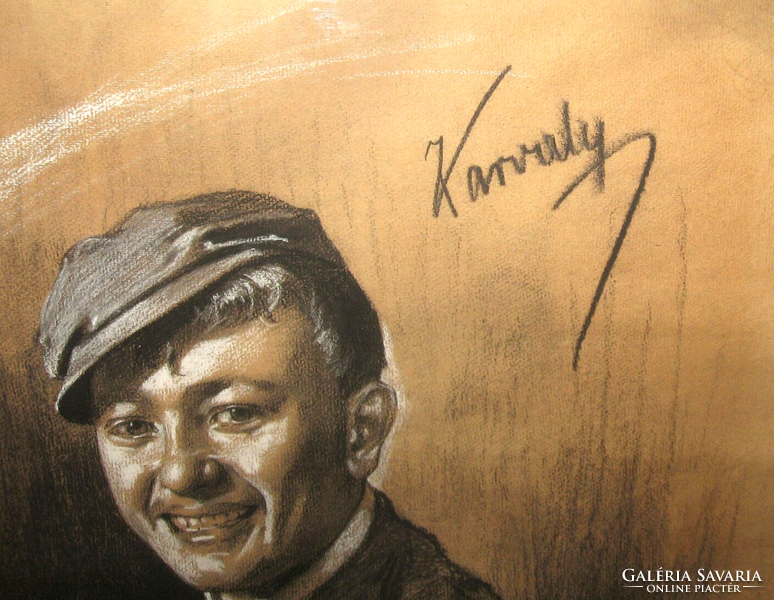 1800-as évekből GARANTÁLTAN EREDETI CSODÁS KARVALY MÓR  / 1860-1899 / : DOHÁNYZÓ INAS