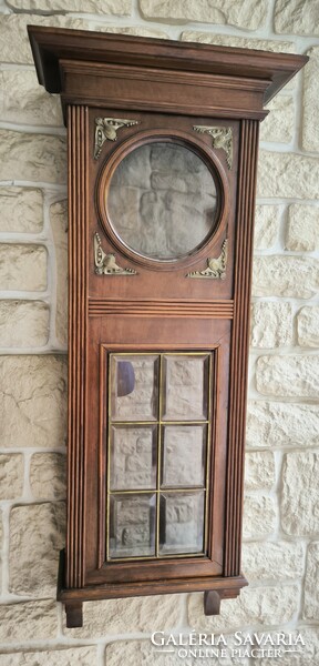 Szecessziós Art Deco falióra doboz,Fali vitrin szekrény kulcstartó lámpa tartó,Ereklye ,hàzi àldàs