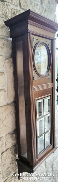 Szecessziós Art Deco falióra doboz,Fali vitrin szekrény kulcstartó lámpa tartó,Ereklye ,hàzi àldàs