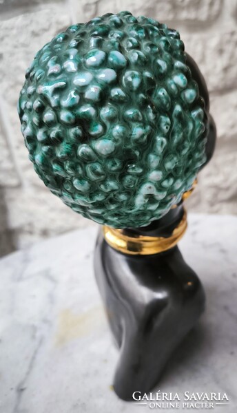 Art Deco színes Keràmia figura  ritka Ràhmer  Mària jelzett. Nem az Izsépi keràmia !!