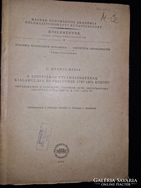 1956, Budapest helytörténeti kiadvány, Lipótváros utcéi, dedikált