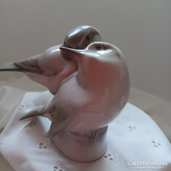 Zsolnay porcelán cinke madár pár