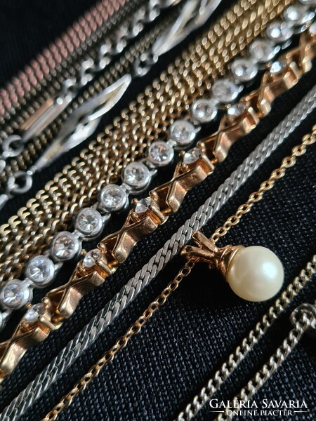 Arany ezüst színű bizsu karkötők nyaklánc csomag