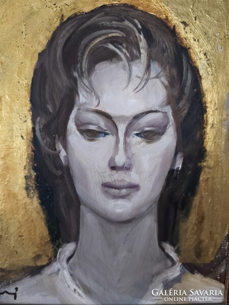 Cs. Pataj Mihály: Leányfej / festmény /