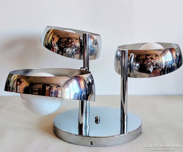 Space age Űrkorszaki króm mennyezeti lámpa Etro ALKUDHATÓ