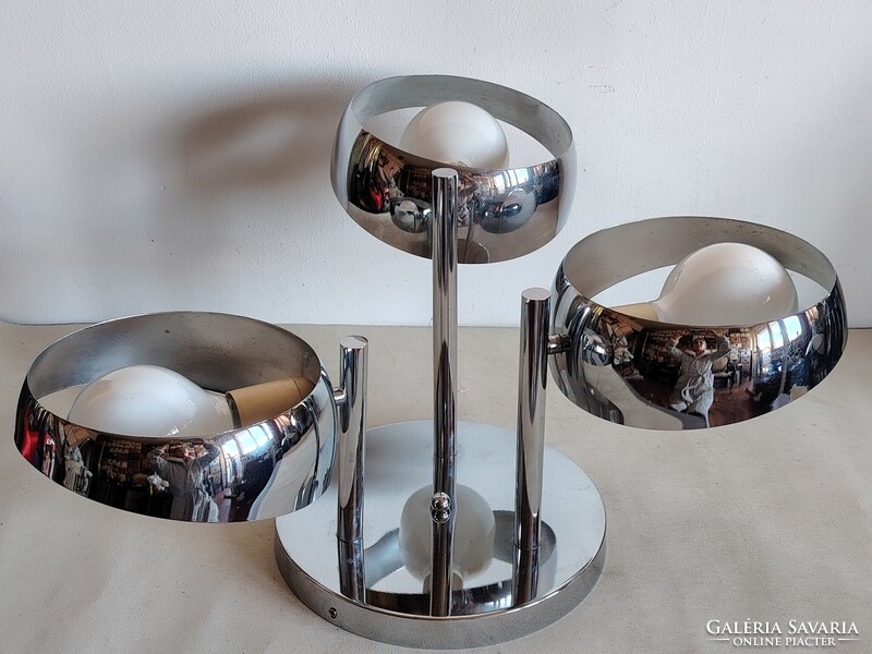 Space age Űrkorszaki króm mennyezeti lámpa Etro ALKUDHATÓ