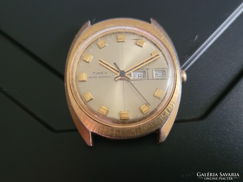 TIMEX nap-dátumos antik mechanikus férfi karóra HIBÁS