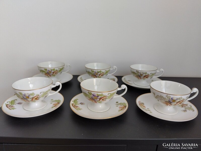 Hutschenreuther antik porcelán teáscsésze készlet