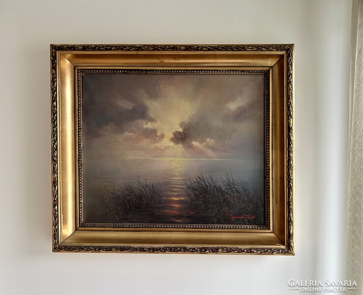 Mészáros Jenő (1883-????) Aranyhíd a Balatonon