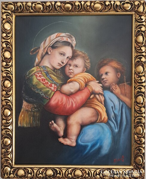 Madonna gyermekével olajfestmény