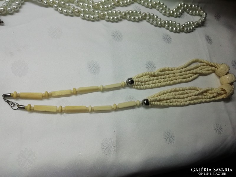 Very nice old bone necklace, many 100 auctions and sales among my products
