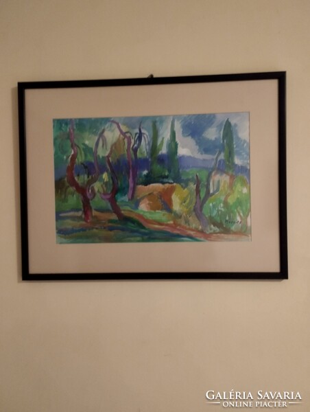 Mersits Piroska(1926 - 1988): Nyári parkban