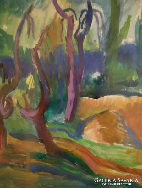 Mersits Piroska(1926 - 1988): Nyári parkban