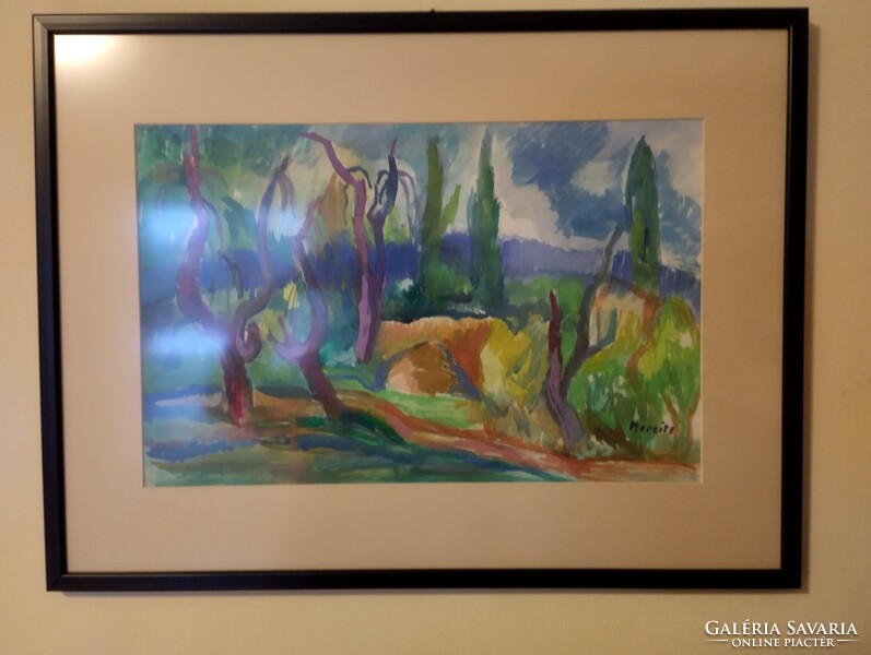 Mersits Piroska(1926 - 1988): Nyári parkban