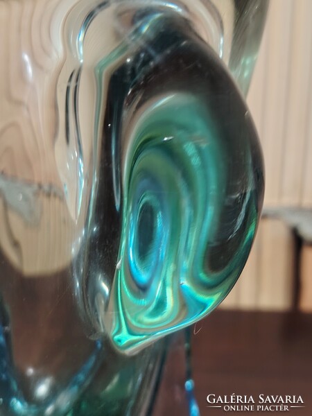 Sommerso stílusú Muranói üveg váza ALKUDHATÓ