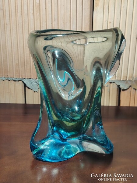 Sommerso stílusú Muranói üveg váza ALKUDHATÓ