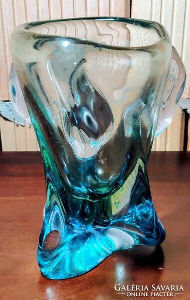 Sommerso stílusú Muranói üveg váza ALKUDHATÓ