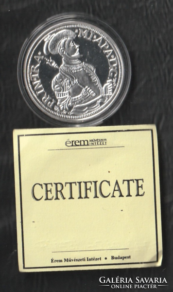 Történelmi féltallérok utánveretben. Apafi Mihály féltallérja 1663