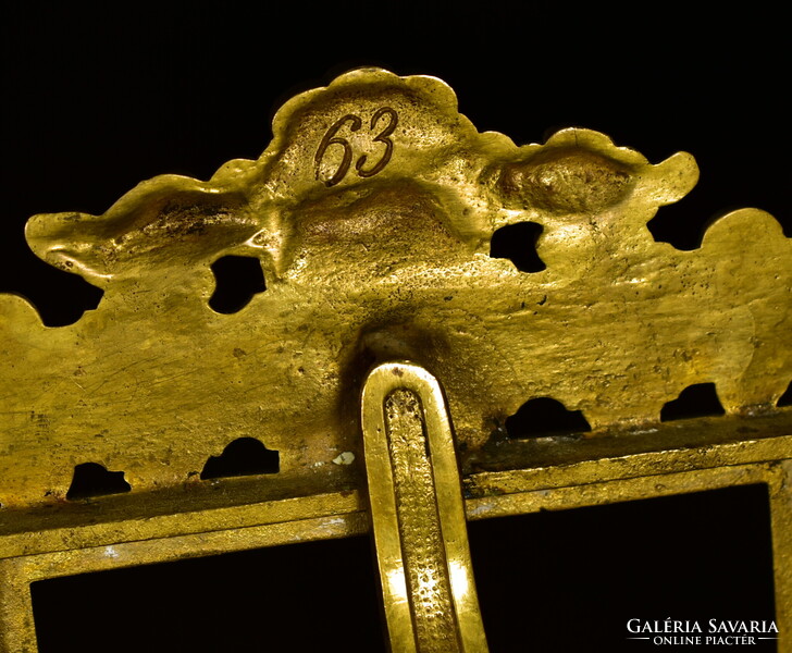 XX. sz ANTIK HISTORIZÁLÓ ASZTALI FOTÓ - FÉNYKÉP KERET ! TELJESEN RÉZ !!!