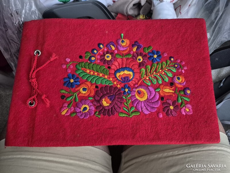 Folk handmade photo album. Photo holder