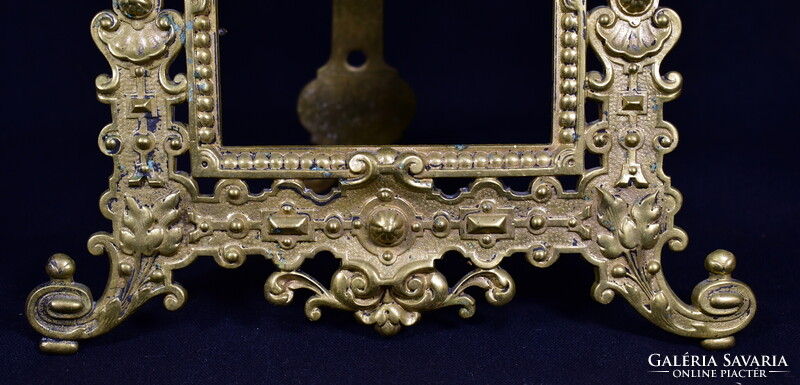 XX. sz ANTIK HISTORIZÁLÓ ASZTALI FOTÓ - FÉNYKÉP KERET ! TELJESEN RÉZ !!!