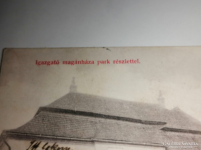 Csíz (Csíz fürdő) az igazgató magán háza park részlettel  1909-ben     1060.
