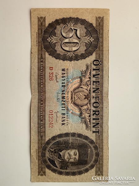 1951-es Rákosi címeres 50 forintos