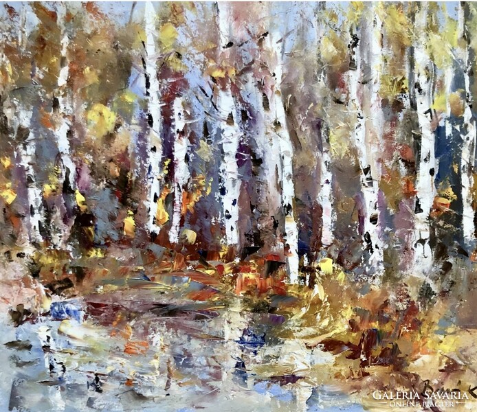 Közeleg az ősz. Autumn is Coming art by Konrad Biro. 40x34 cm olaj farost. Egy hét-egy esély!