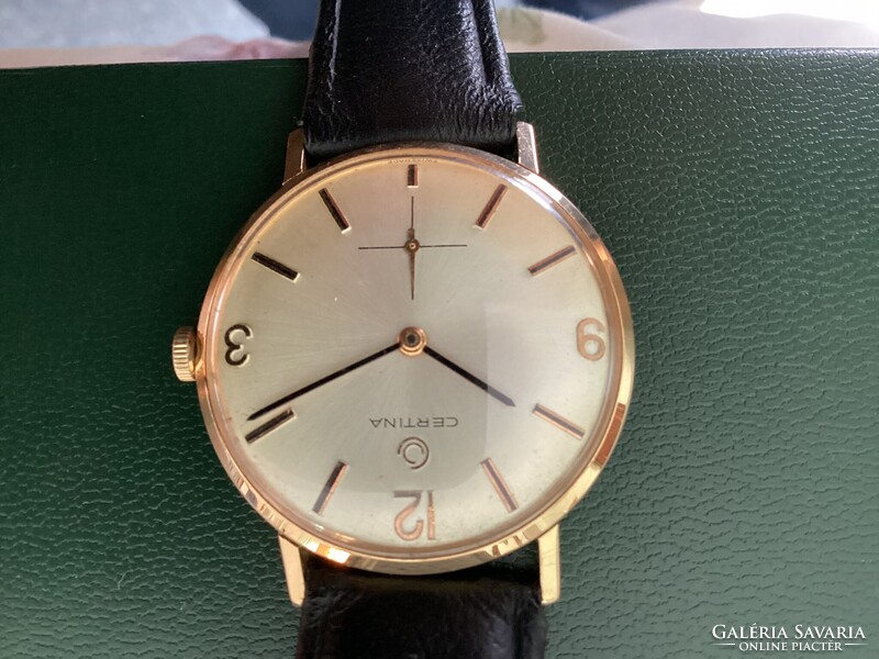 Certina mechanikus 14k-os férfi aranyóra az 1970-es évekből