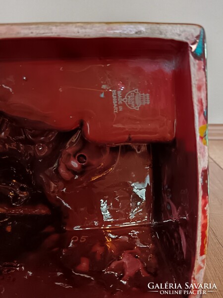 Antik Zsolnay eozin mázas Anonymus figura