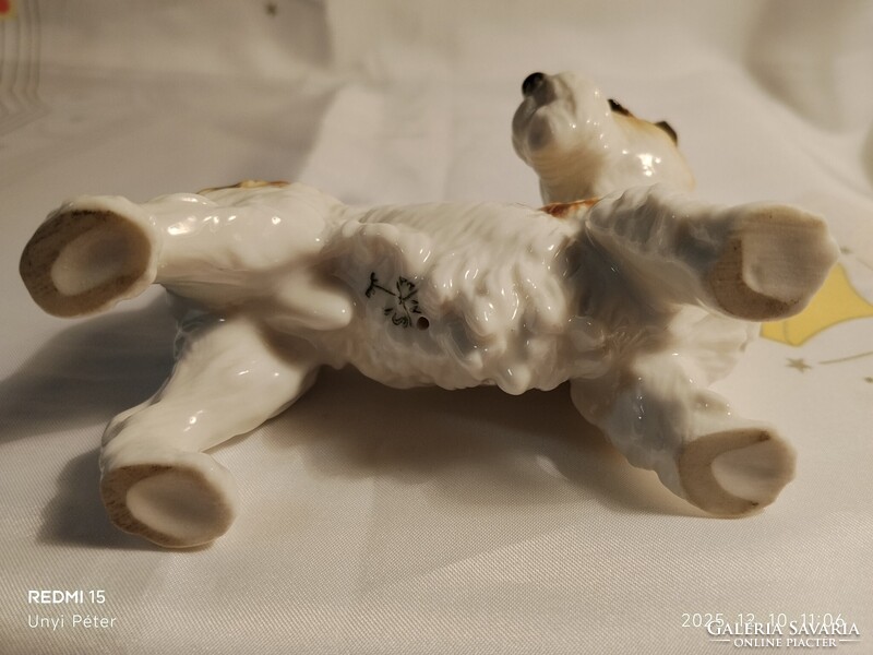 Antik Ens porcelán kutya