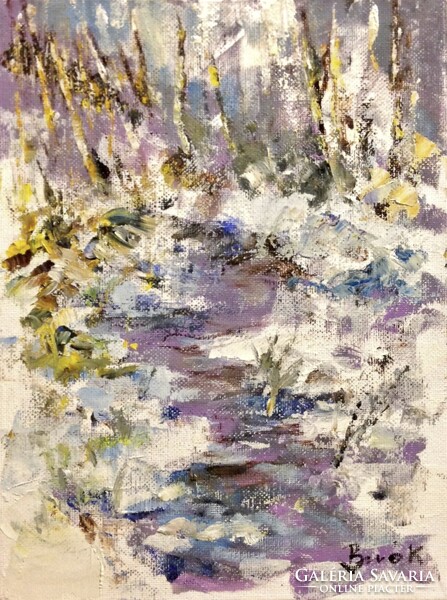 Téli ragyogás. Winter glow art by Konrad Biro olaj. Egy hét-egy esély!