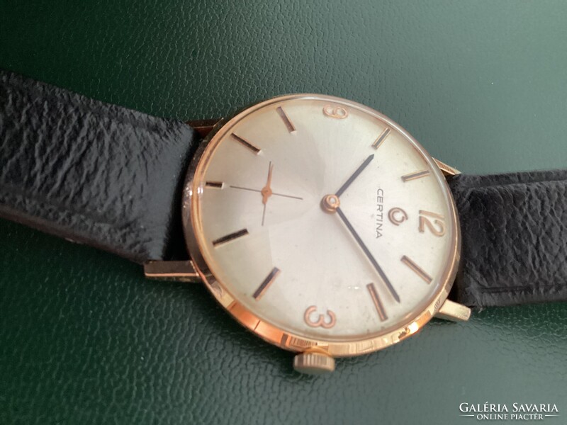 Certina mechanikus 14k-os férfi aranyóra az 1970-es évekből