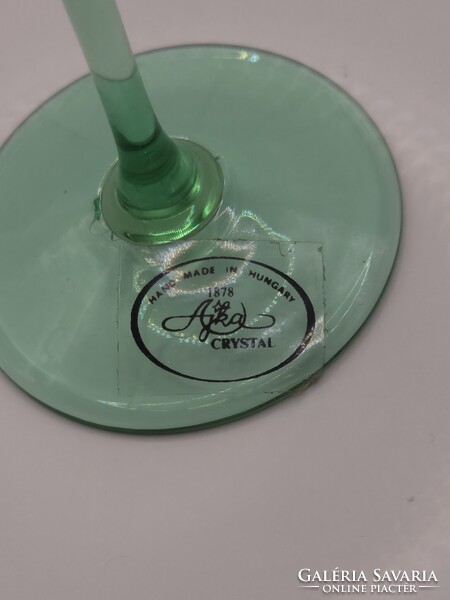 Ajka kristály ÁB biztosító talpas likőrös pohár készlet