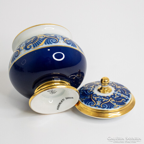 1FT-ról! Hollóházi Cobalt Mátrix mintás kísérleti kávés készlet