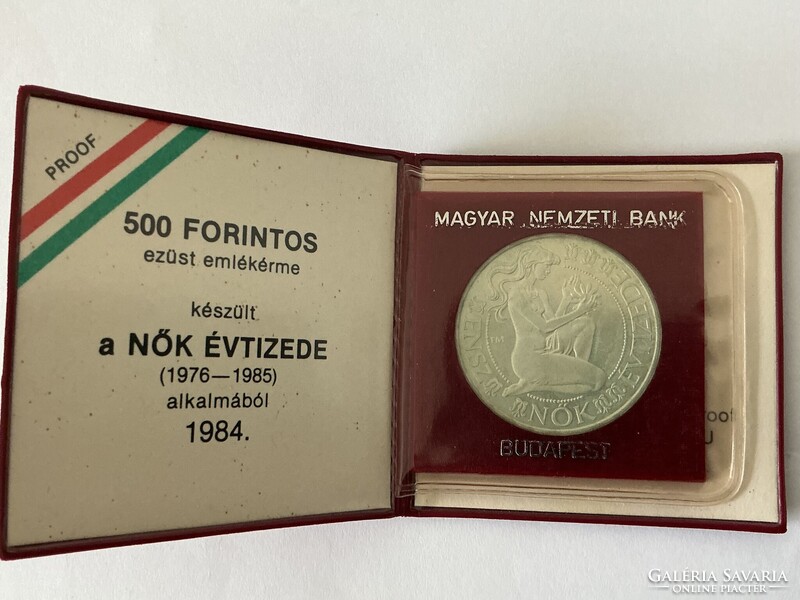 1984 Nők évtizede MNB tokban 500 Ft forint 28 gr 640