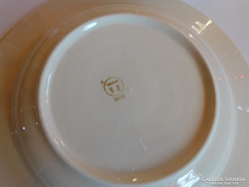 Retro NDK Veb Torgau állatkertes gyerektényér - zsiráf.