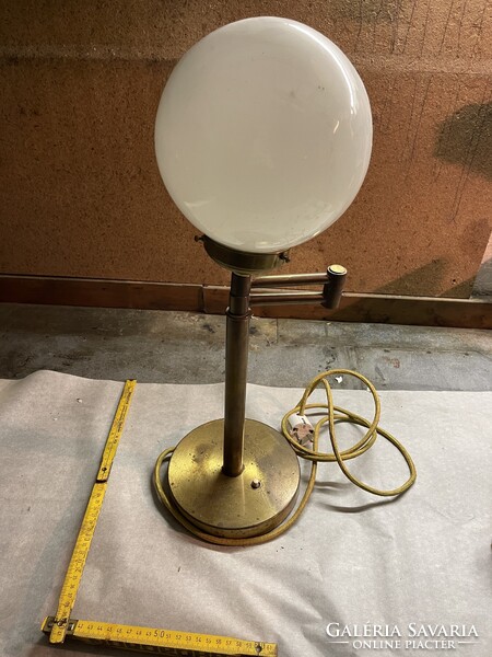 Antik réz lámpa kihajtható, lengőkaros